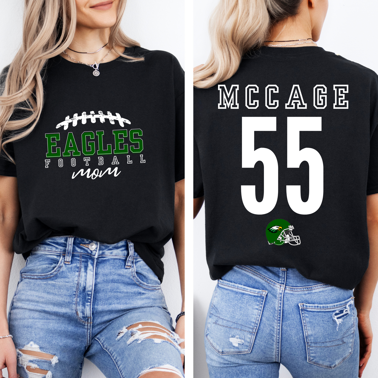 EAGLES FOOTBALL MOM - VALLEY VIEW Personalized Tee