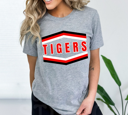 TIGERS Arrow Block tee