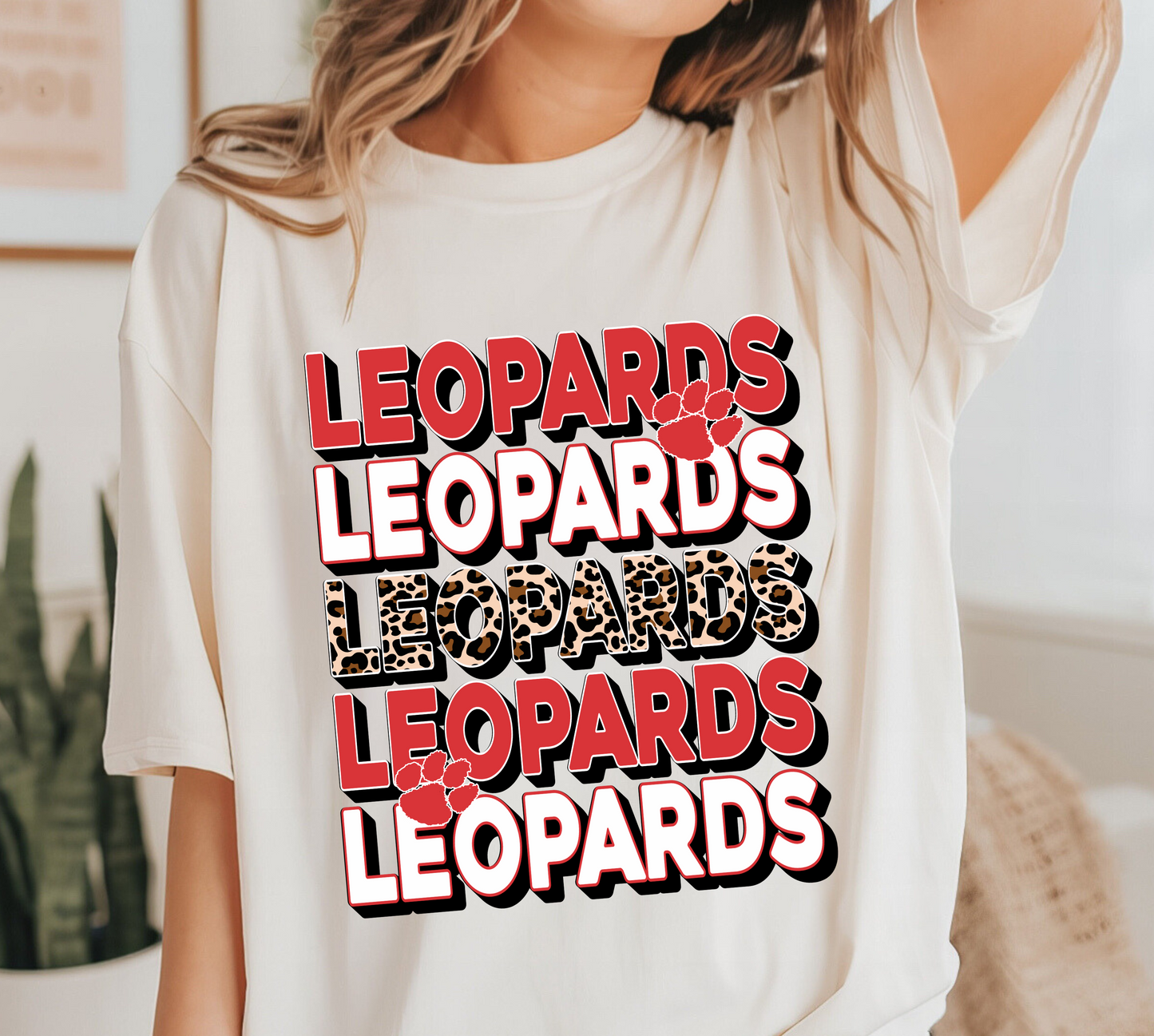 LEOPARDS Stacked tee