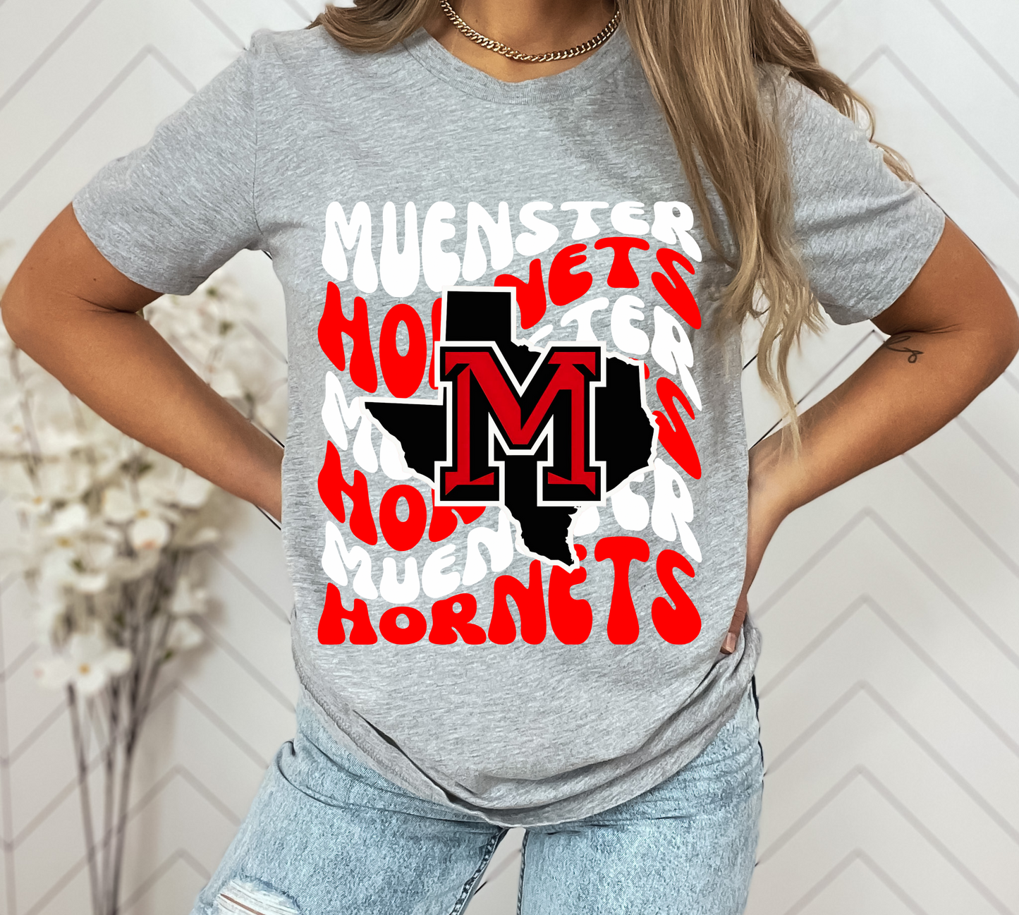 Youth MUENSTER HORNETS Retro Wave Top