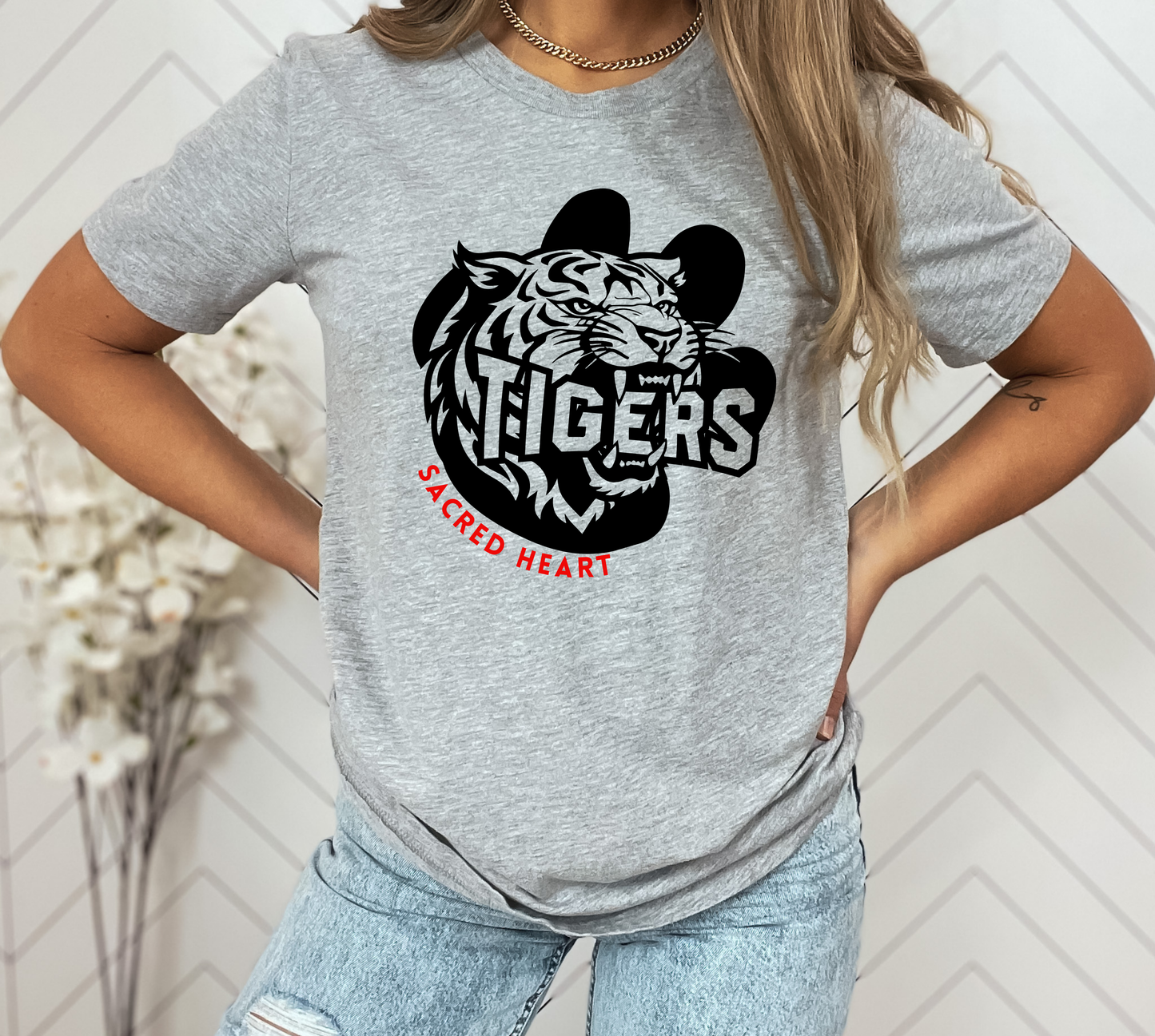 Youth SACRED HEART TIGERS MASCOT Top