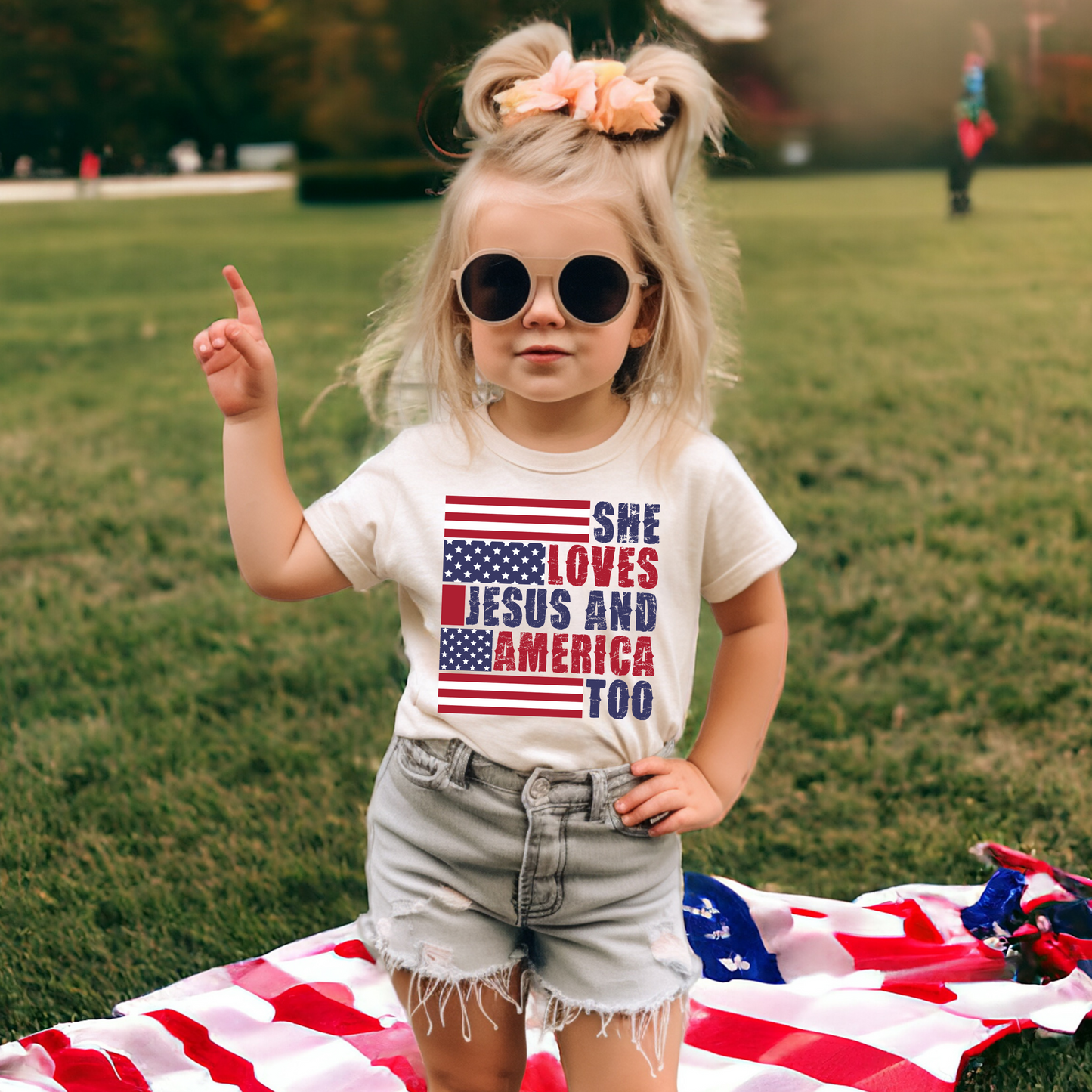 Toddler JESUS & AMERICA Top