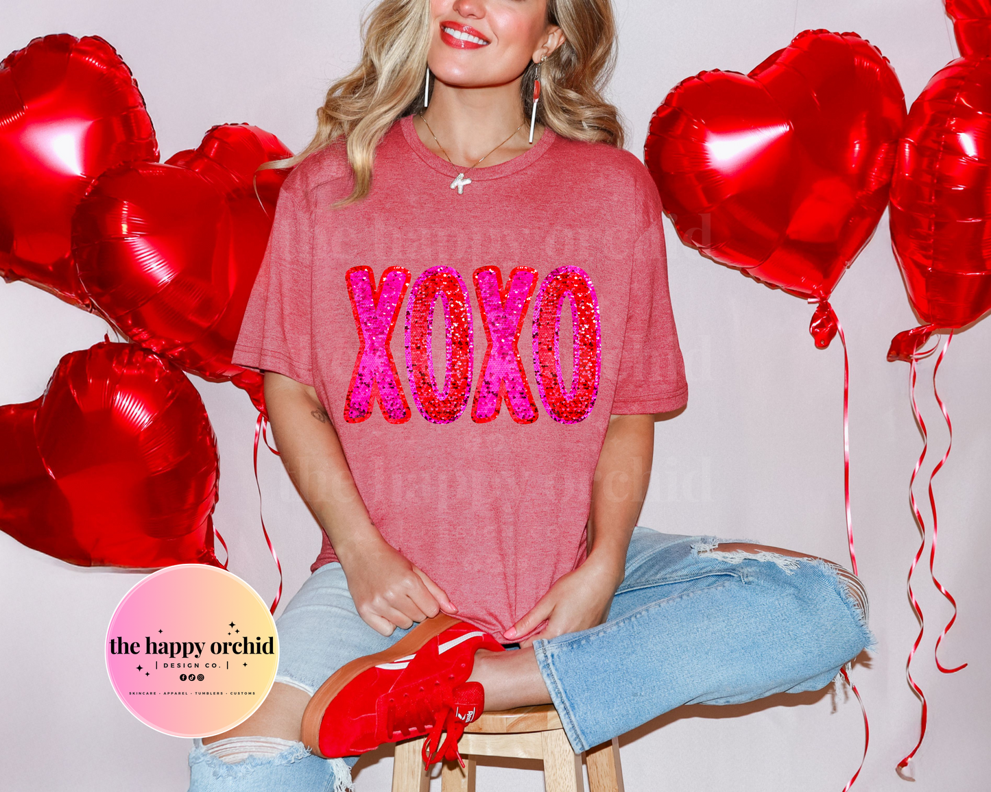 XOXO Glitter Top