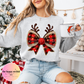 GLITTER REINDEER BOW Top