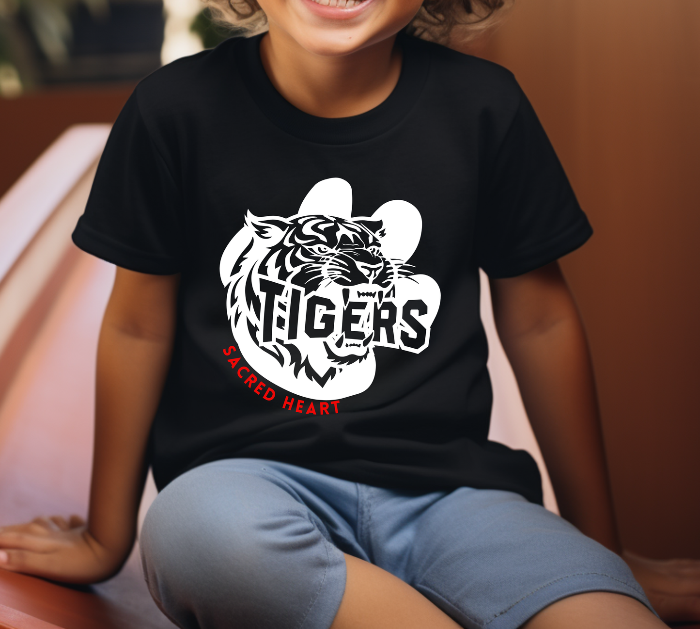 Youth SACRED HEART TIGERS MASCOT Top