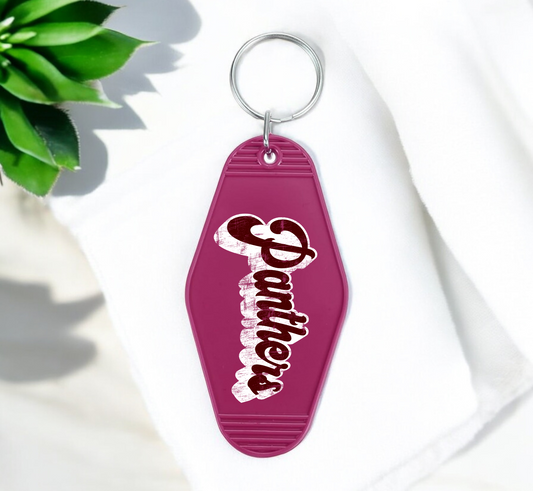 RETRO PANTHERS Motel Keychain