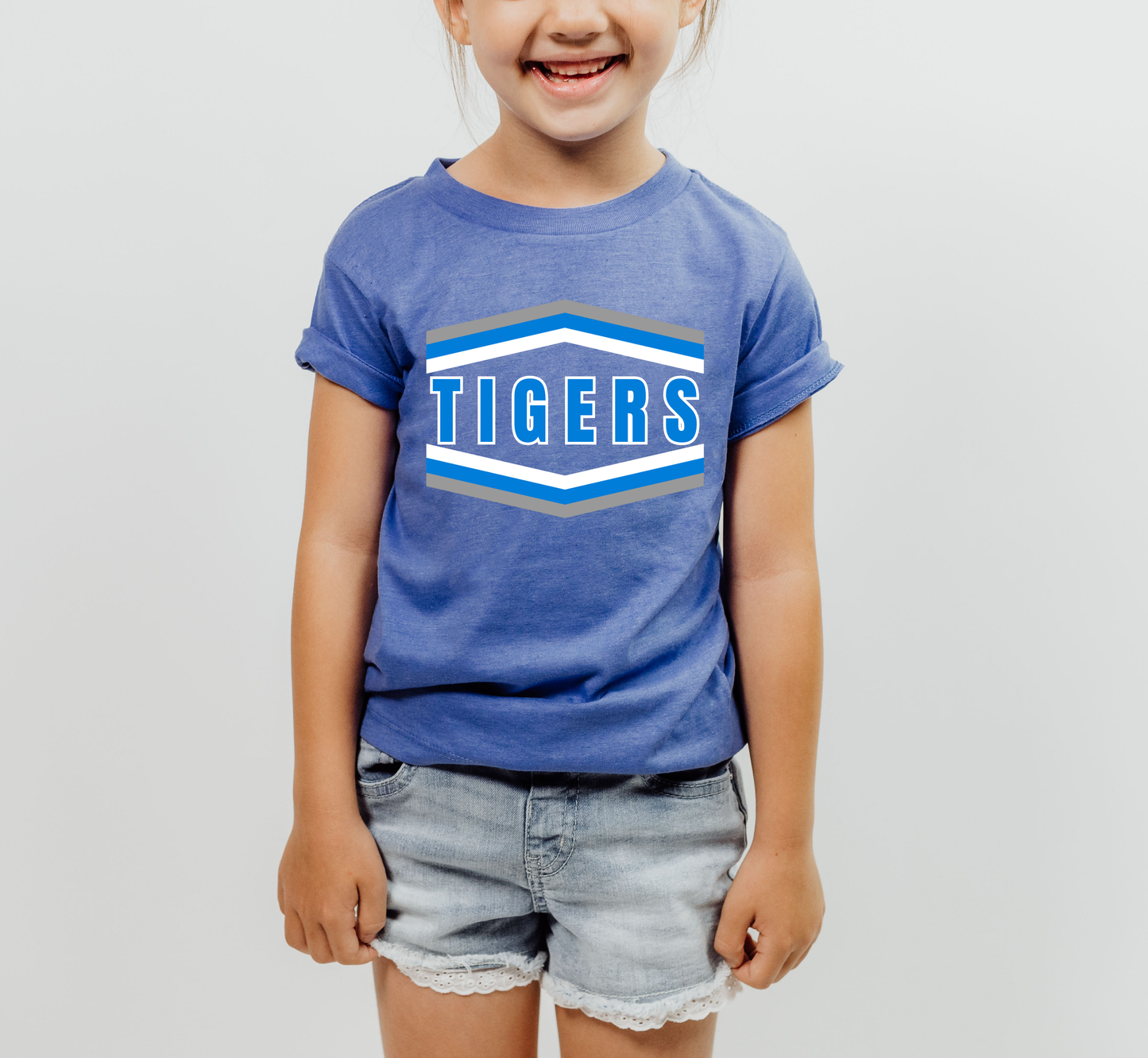 Youth TIGERS Arrow Block Top