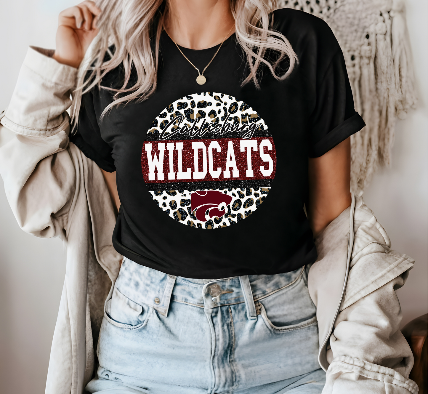 WILDCATS FAUX GLITTER tee