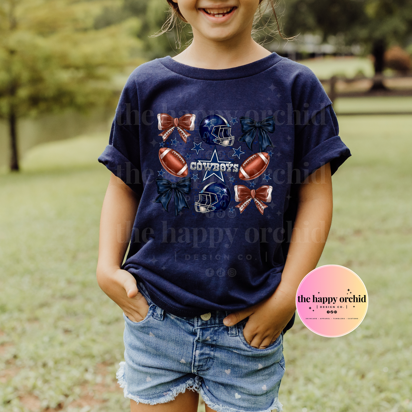 Youth COWBOYS COQUETTE BOWS Top