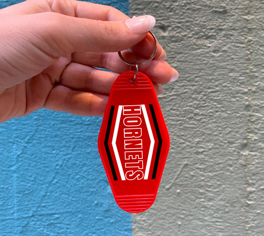 MUENSTER HORNETS Arrow Block Motel Keychain