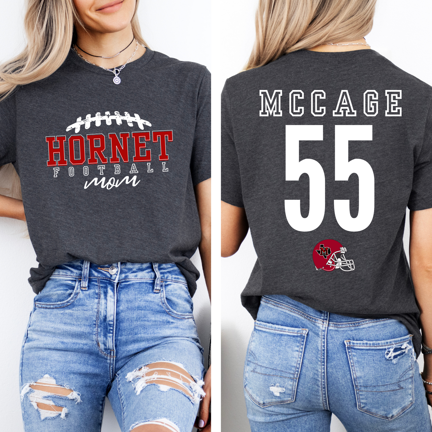 HORNET FOOTBALL MOM - MUENSTER Personalized Tee