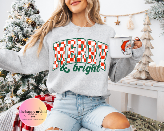 MERRY & BRIGHT Checkered Top