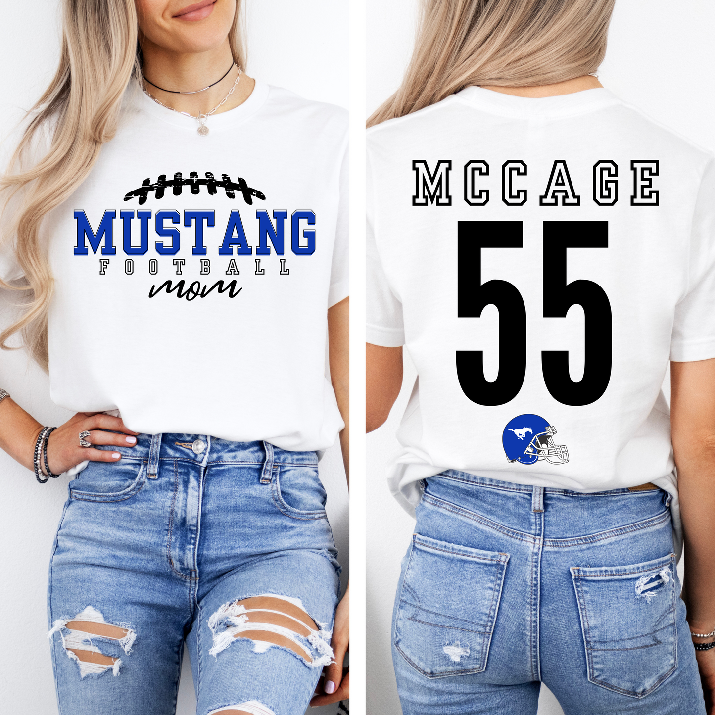 MUSTANG FOOTBALL MOM - ST. MARY Personalized Tee