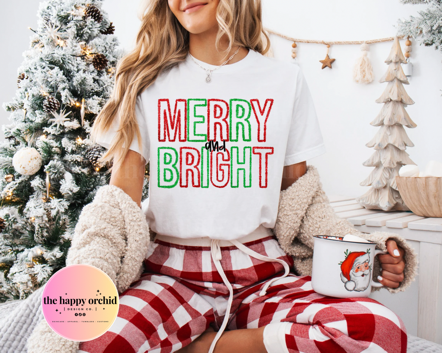 MERRY & BRIGHT TINSEL Top