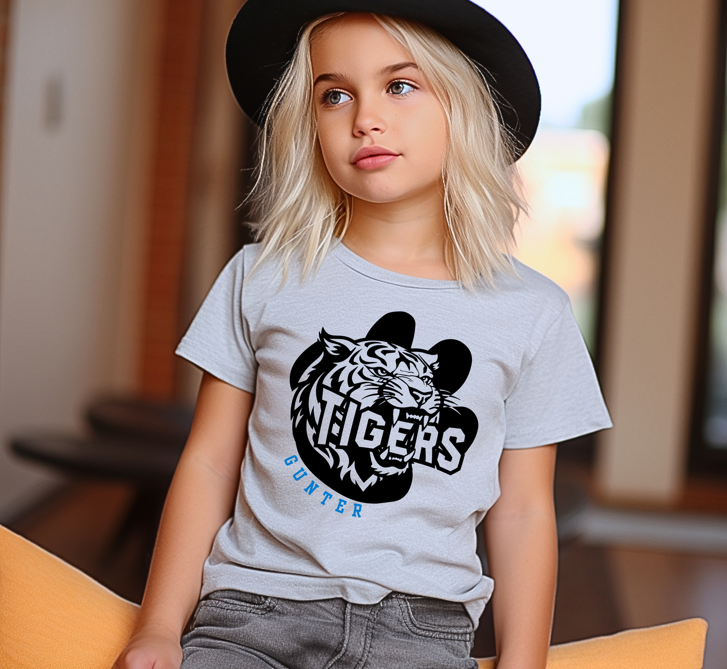 Youth GUNTER TIGERS Paw Print Top