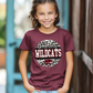 Youth WILDCATS Faux Glitter Top