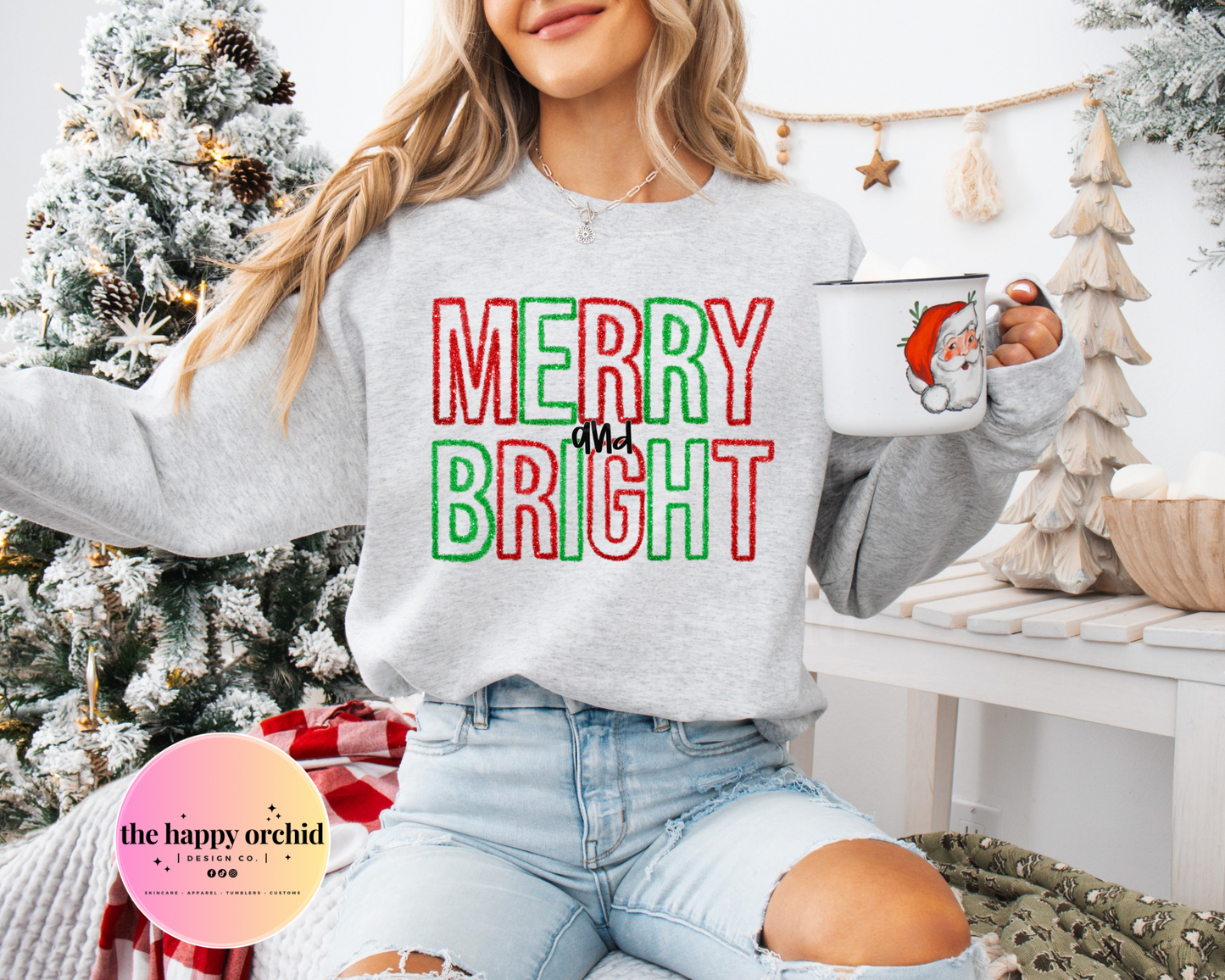 MERRY & BRIGHT TINSEL Top