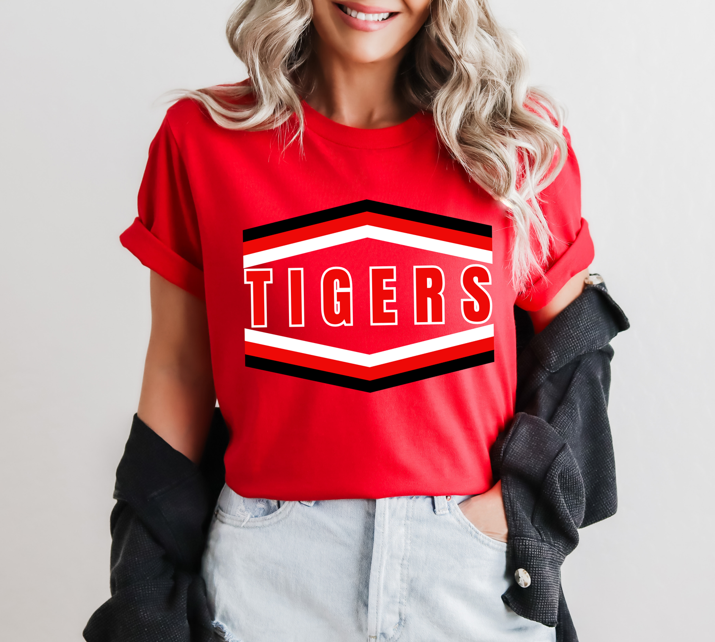 TIGERS Arrow Block tee