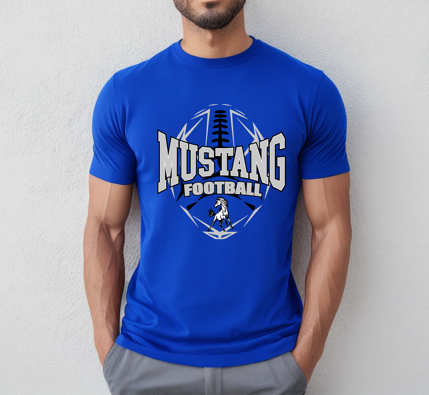 MUSTANG FOOTBALL tee