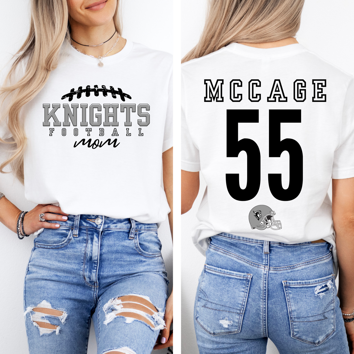 KNIGHTS FOOTBALL MOM - LINDSAY Personalized Tee