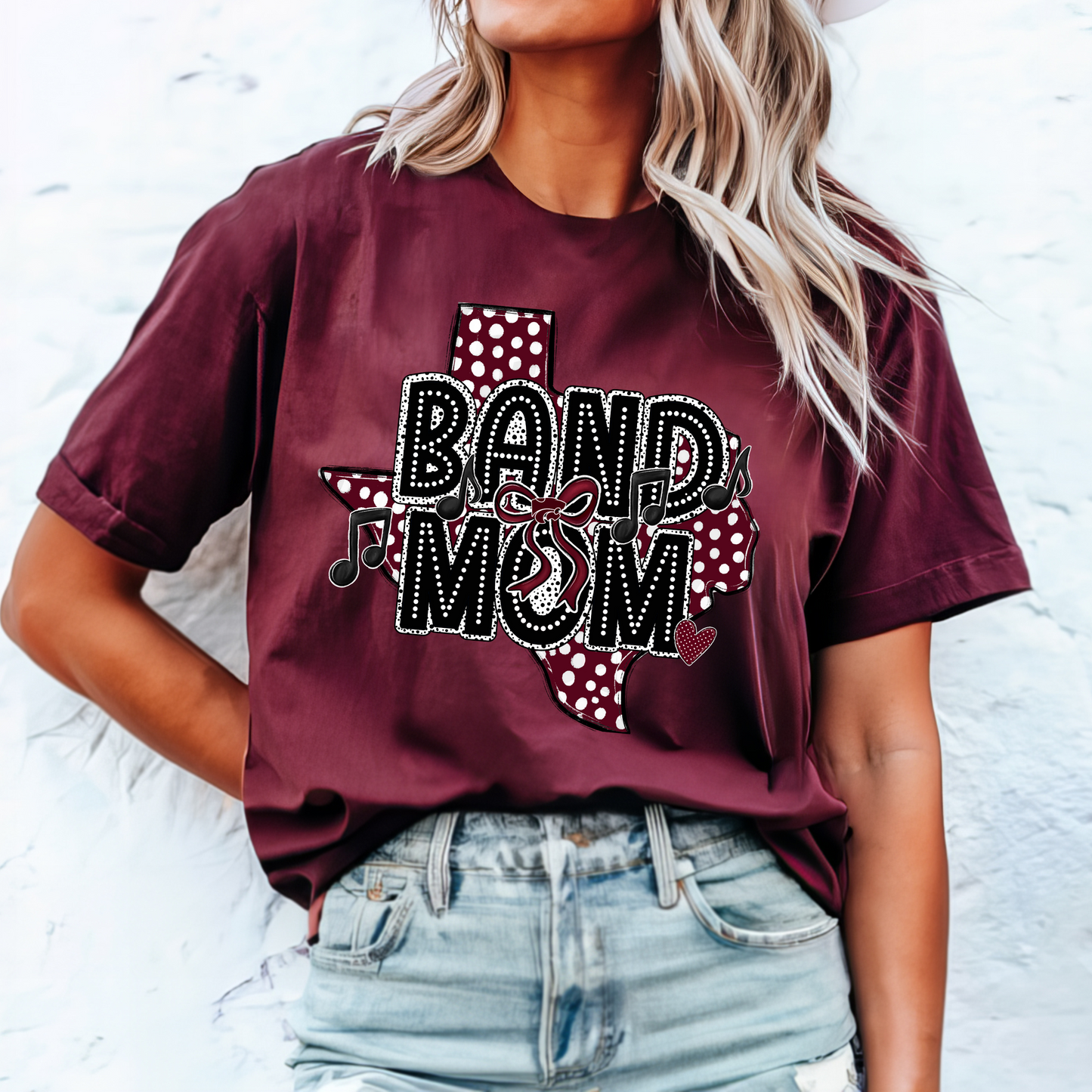 WILDCAT BAND MOM Texas tee