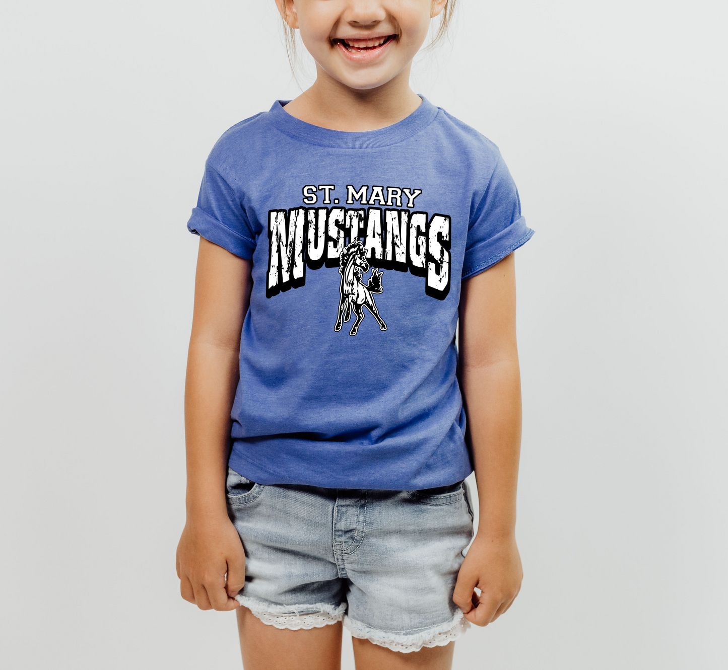 Youth ST. MARY MUSTANGS Grunge Top