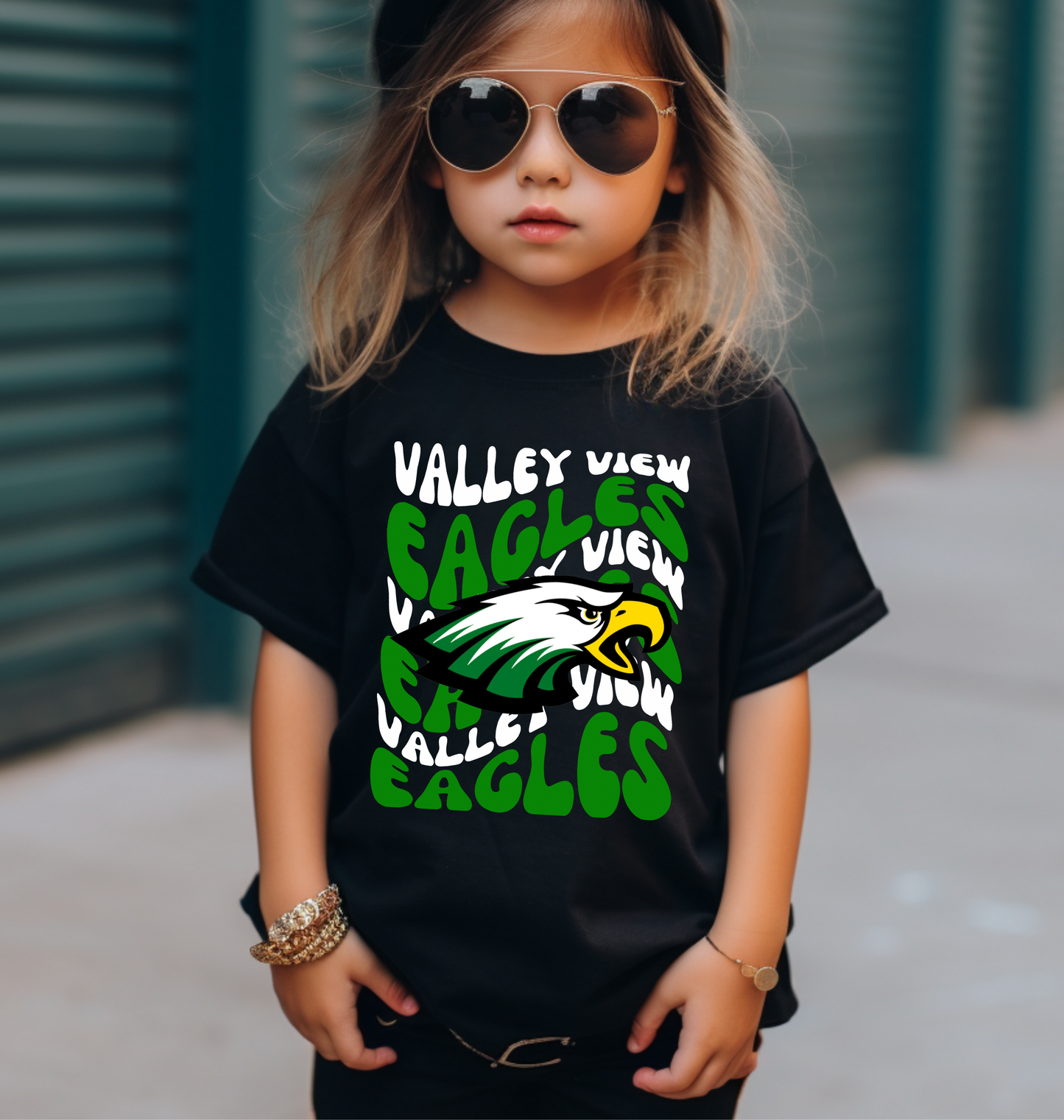 Youth VALLEY VIEW EAGLES Retro Wave Top