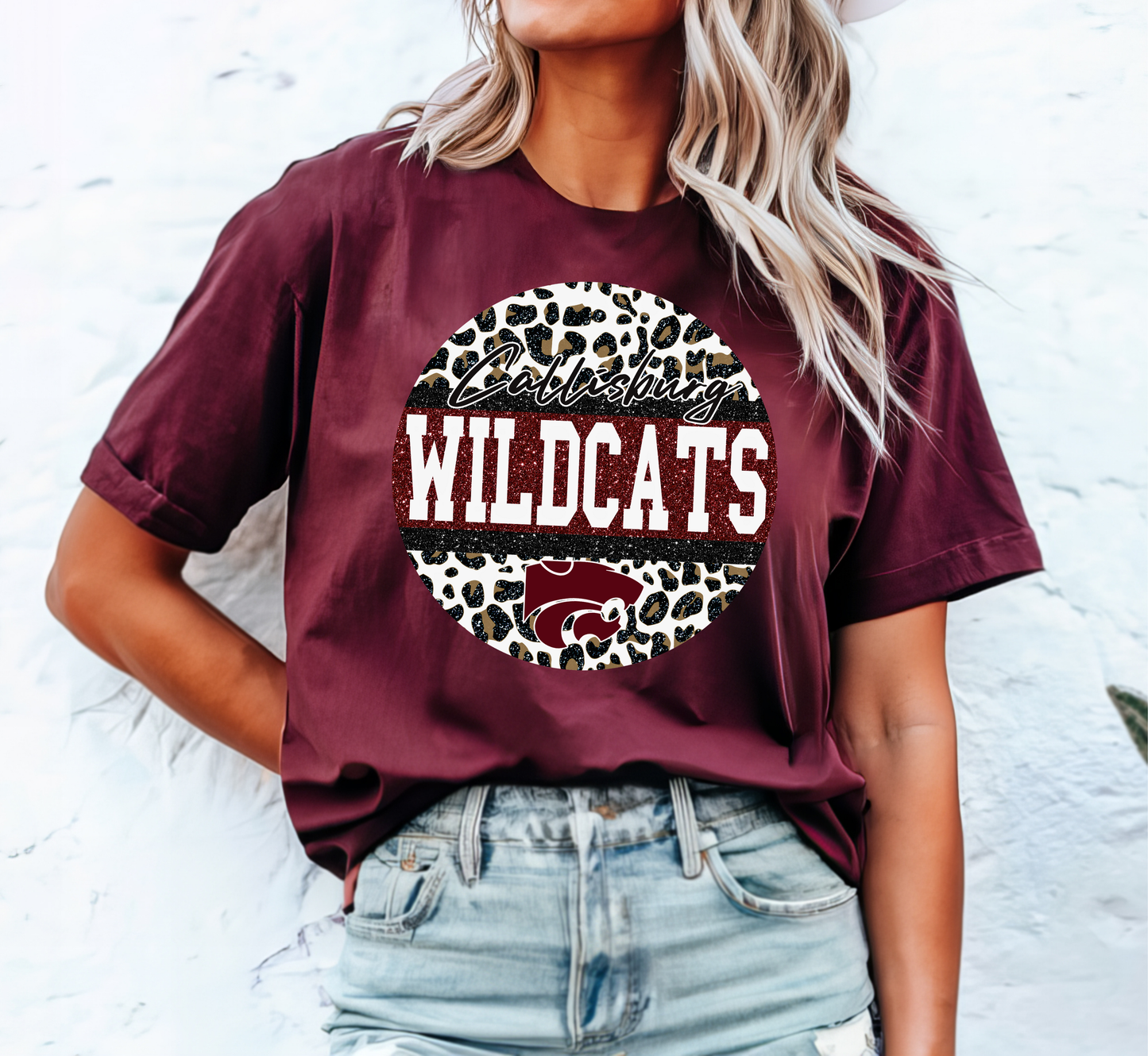 WILDCATS FAUX GLITTER tee