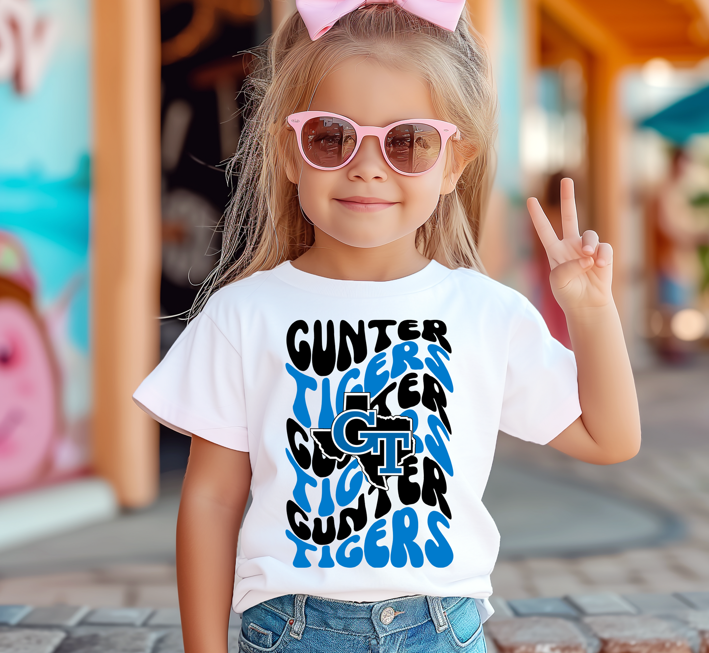 Youth GUNTER TIGERS Retro Wave Top