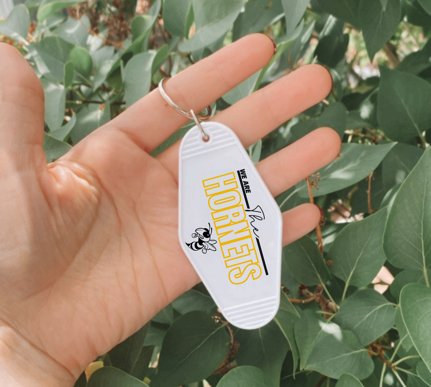 WE ARE THE HORNETS Motel Keychain - WHITE