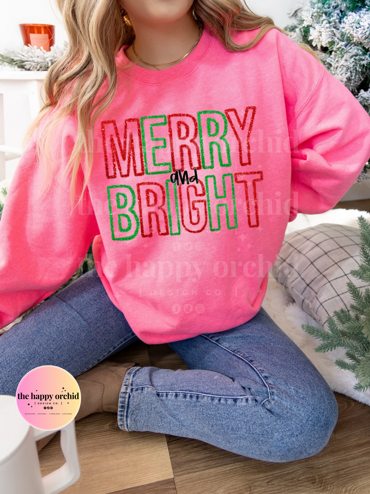 MERRY & BRIGHT TINSEL Top