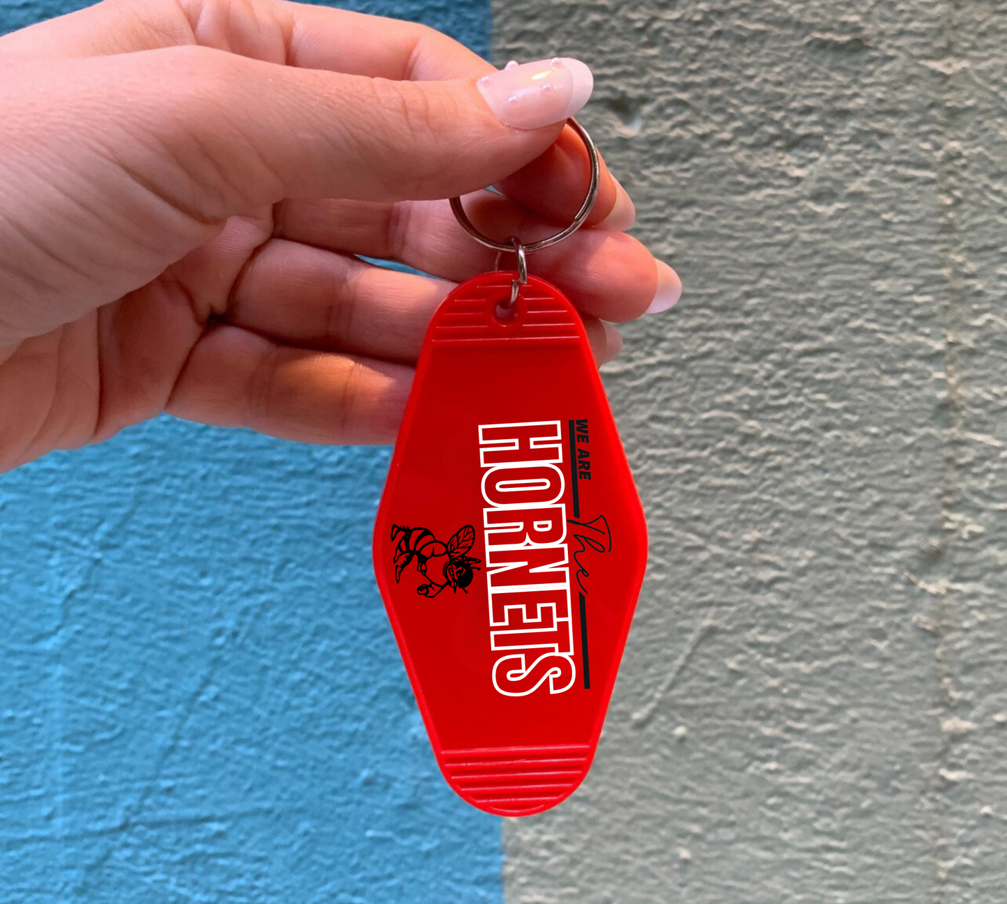 WE ARE THE HORNETS Motel Keychain - RED