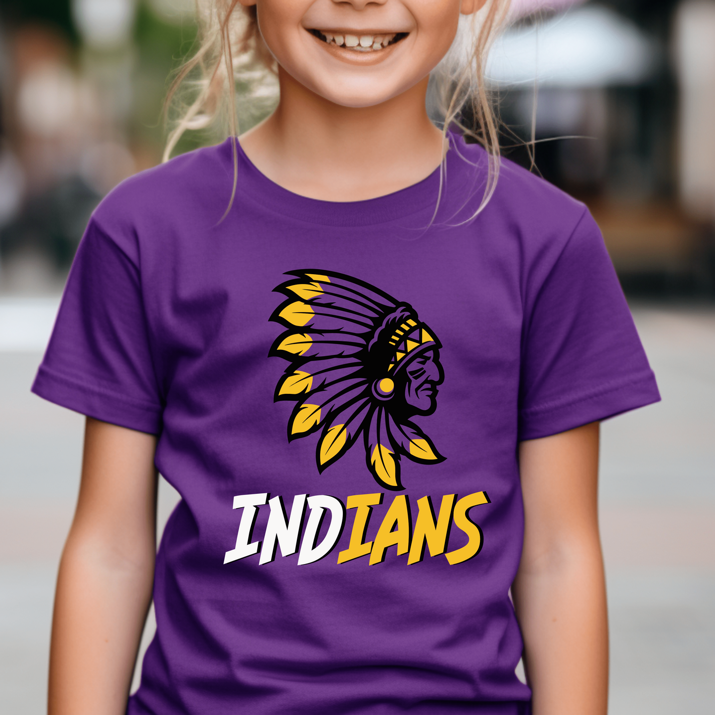 Youth INDIANS Mascot Top