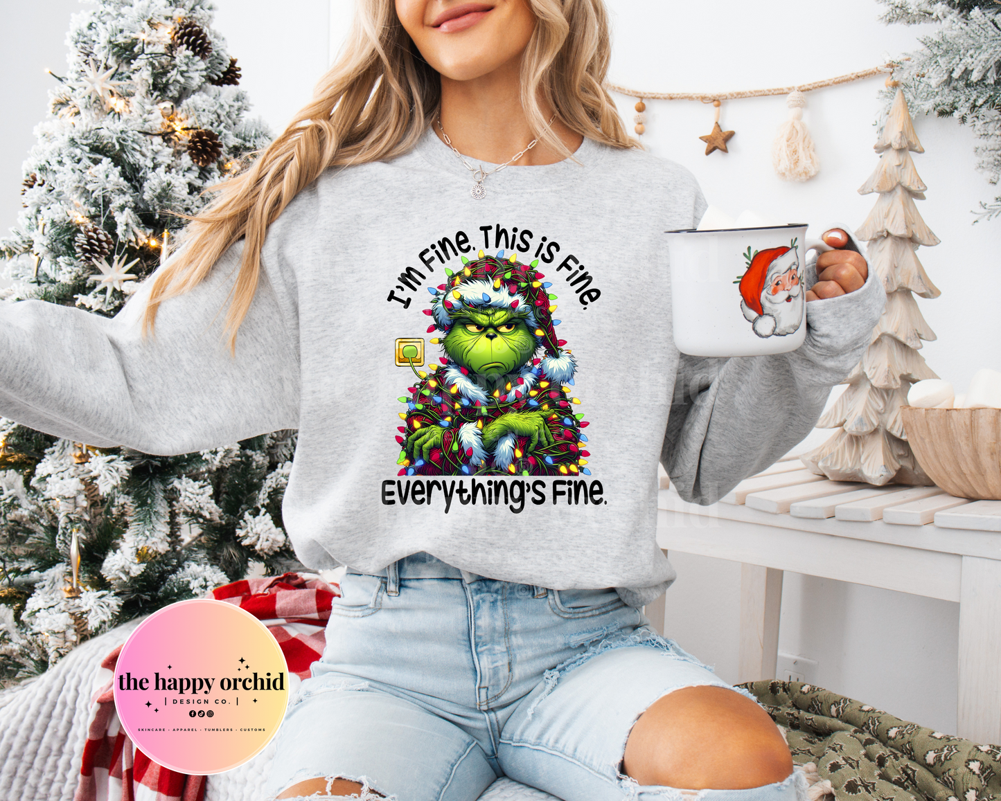 EVERYTHING IS FINE GRINCH Top