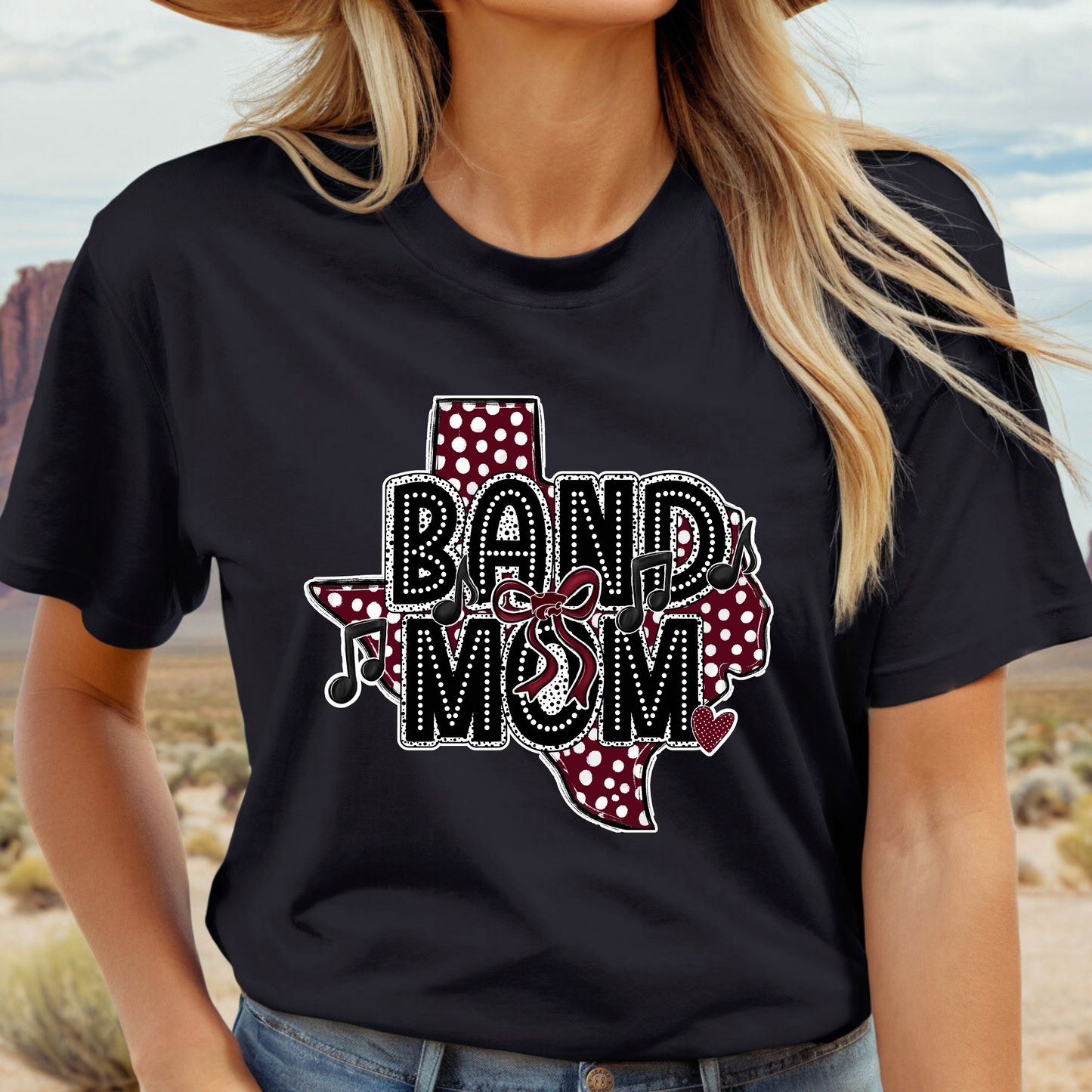 WILDCAT BAND MOM Texas tee