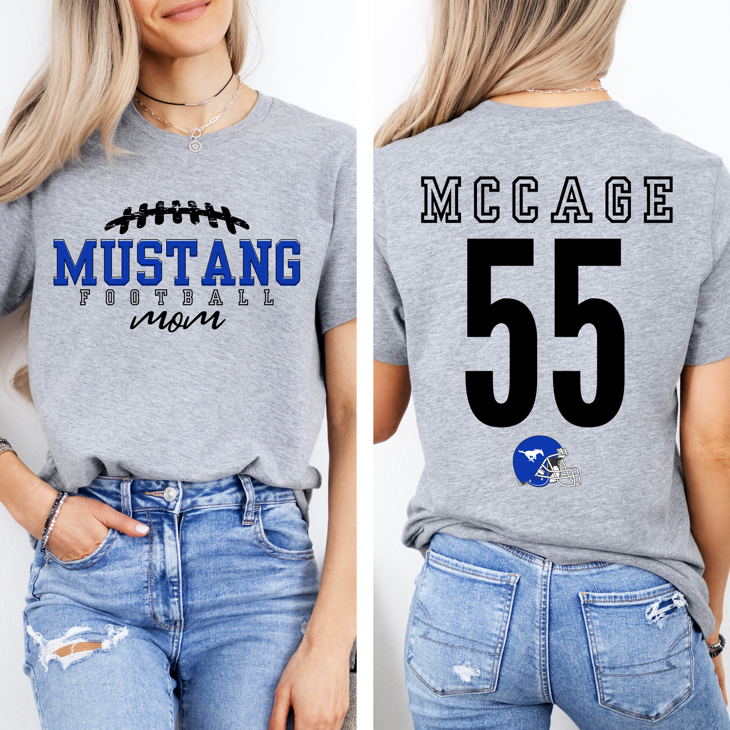 MUSTANG FOOTBALL MOM - ST. MARY Personalized Tee