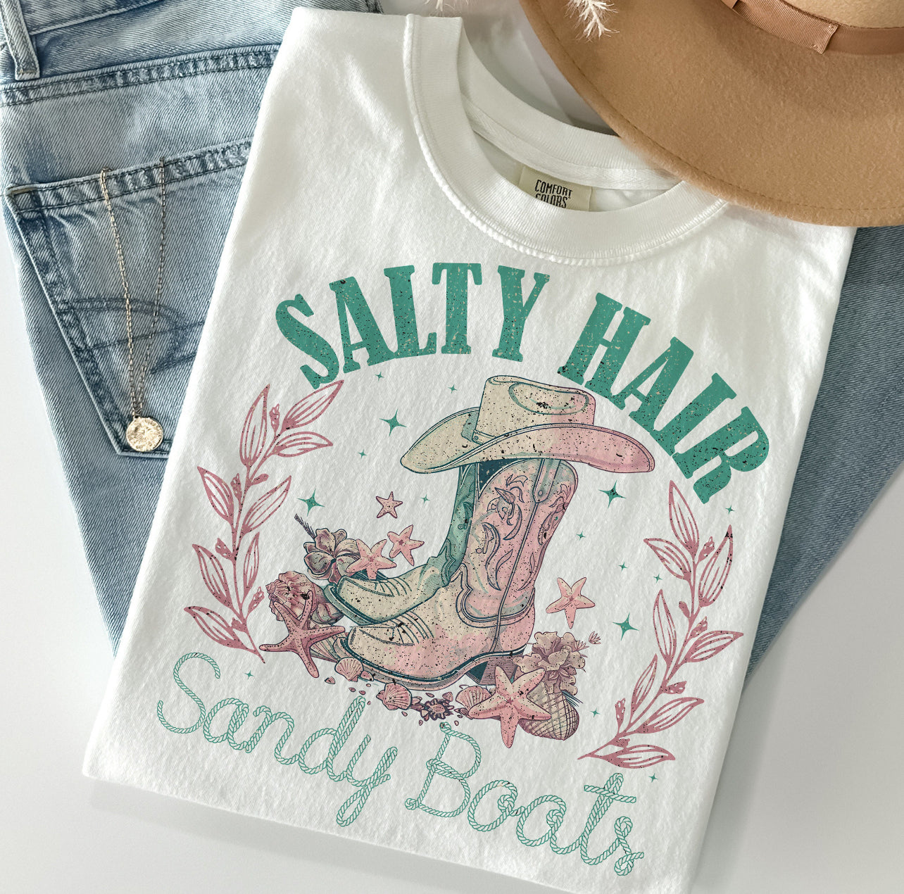 SALTY HAIR & SANDY BOOTS Tee