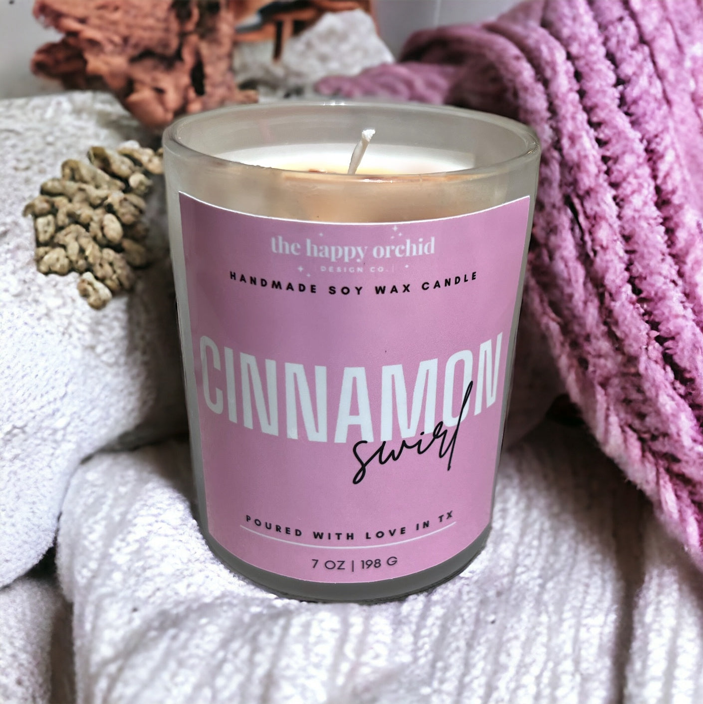 CINNAMON SWIRL SINGLE WICK CANDLE