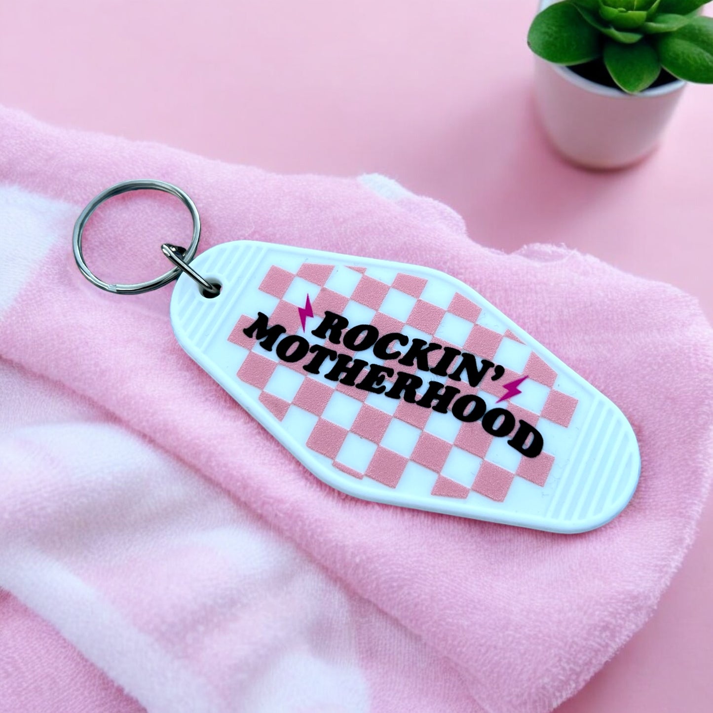 ROCKIN’ MOTHERHOOD Motel Keychain