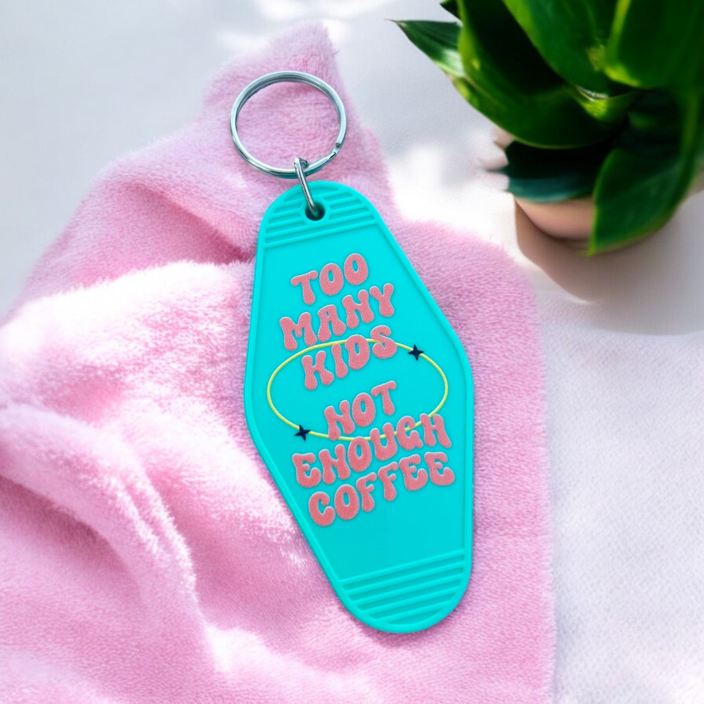 TOO MANY KIDS Motel Keychain