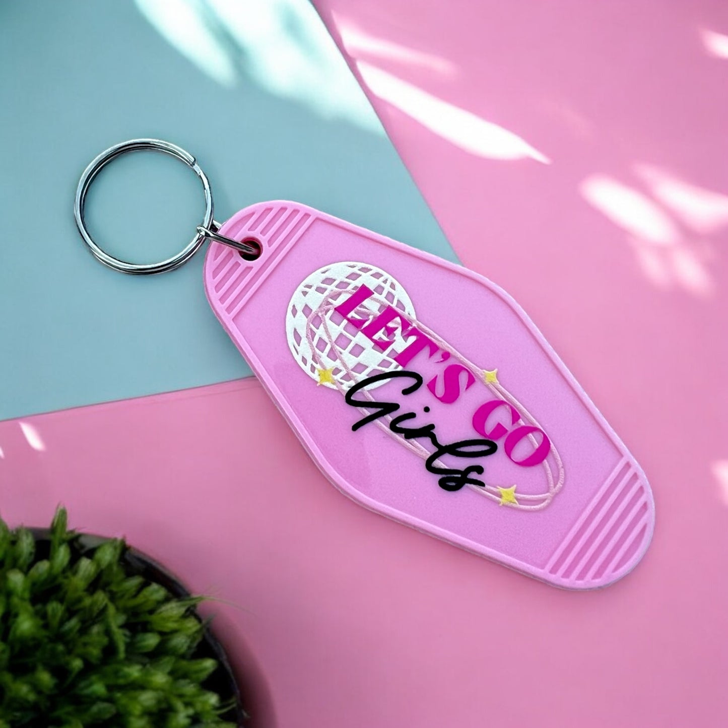 LET’S GO GIRLS Motel Keychain