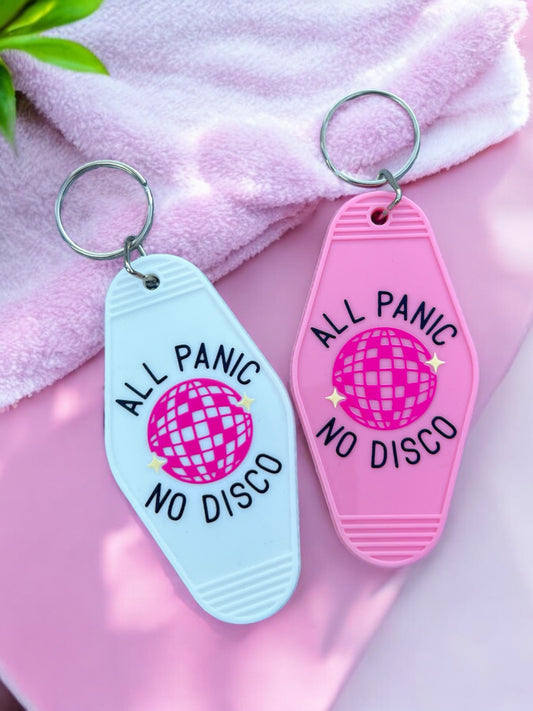 ALL PANIC NO DISCO Motel Keychain