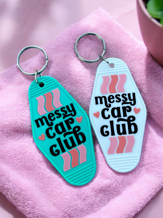 MESSY CAR CLUB Motel Keychain