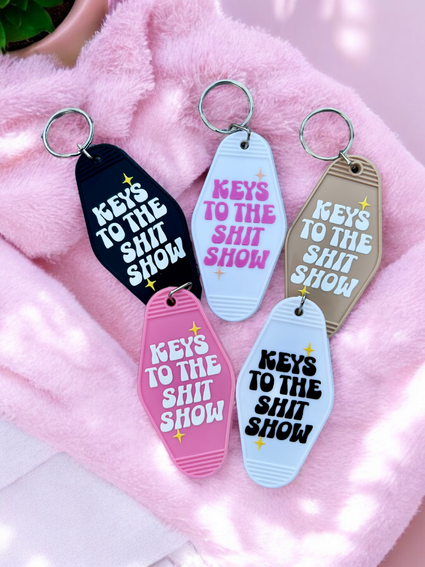 KEYS TO THE SHIT SHOW Motel Keychain