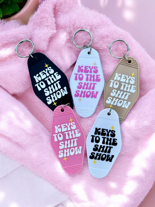 KEYS TO THE SHIT SHOW Motel Keychain