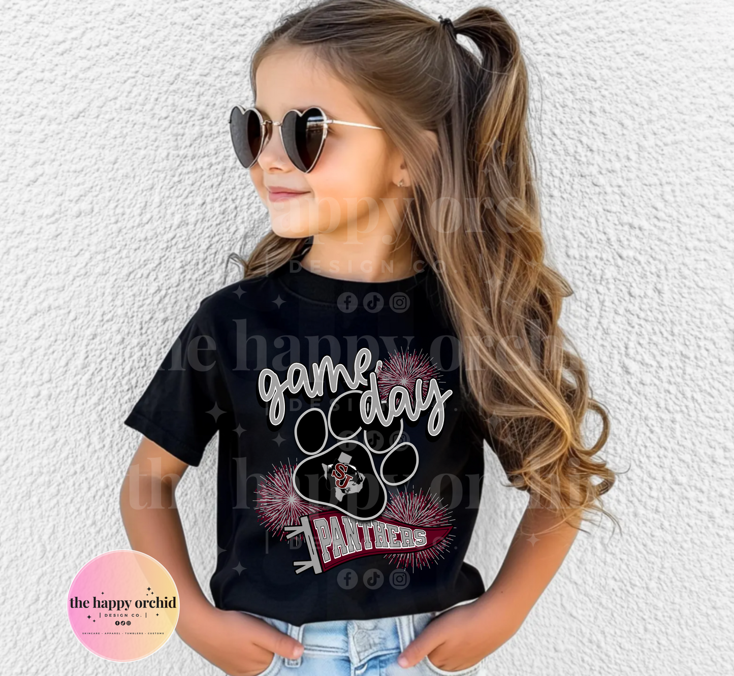 (NEW) Youth GAME DAY PANTHERS Top